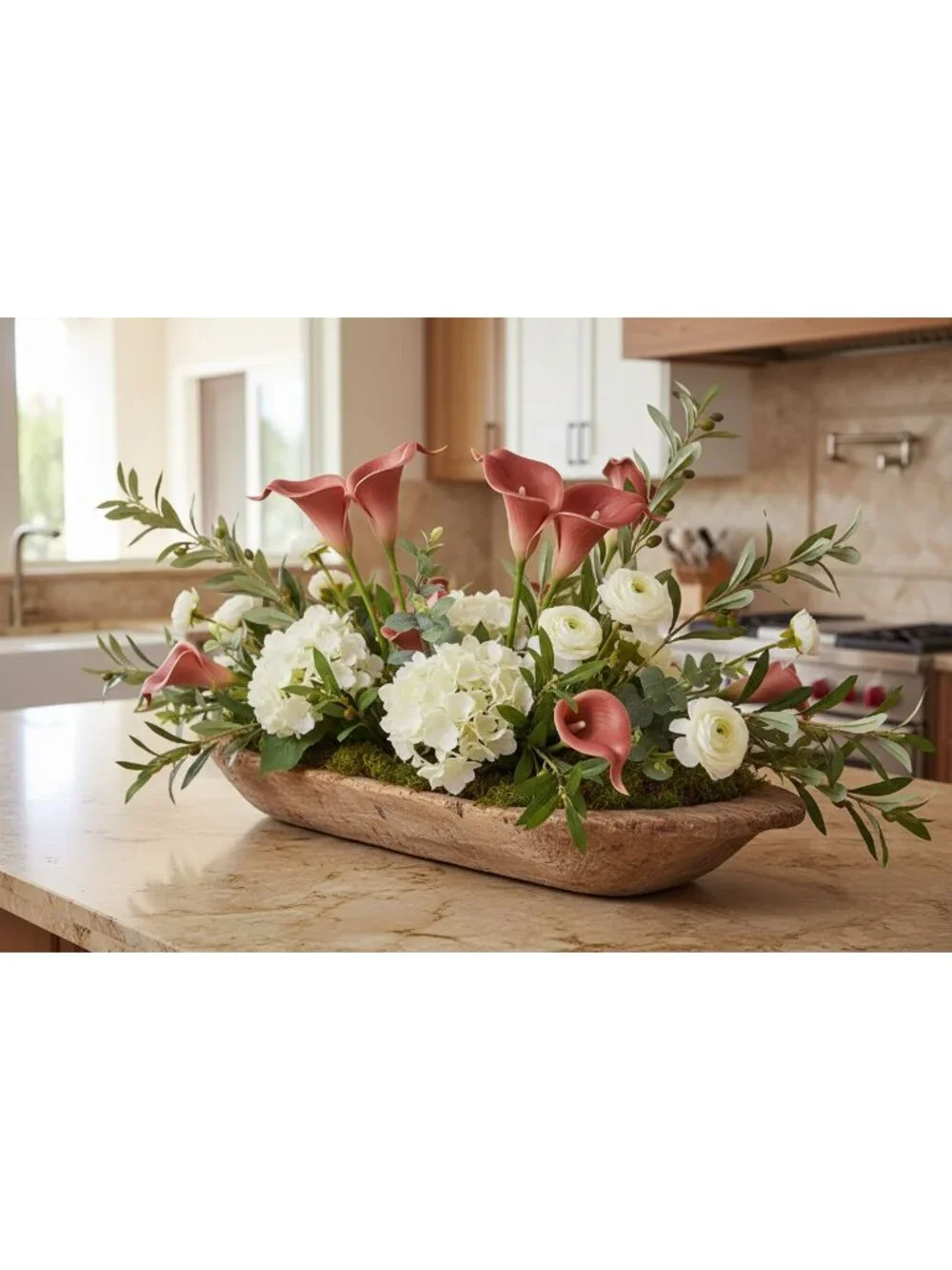 Terracotta Artificial Calla Lily Stems Set of 5 13 Inch Faux Flowers for Rustic